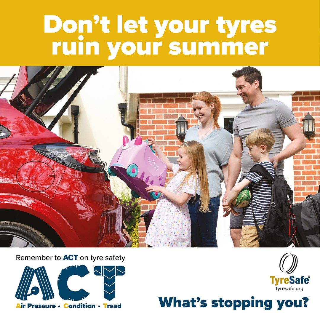 • There are more reported tyre-related incidents in summer than at any other time of the year