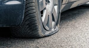 A flat tyre