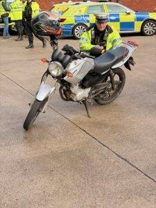 Rear tyre flagged during an Operation Considerate inspection