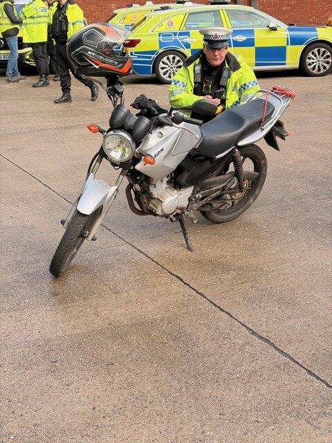 Rear tyre flagged during an Operation Considerate inspection
