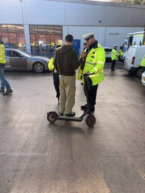 E-scooter stopped during Operation Considerate