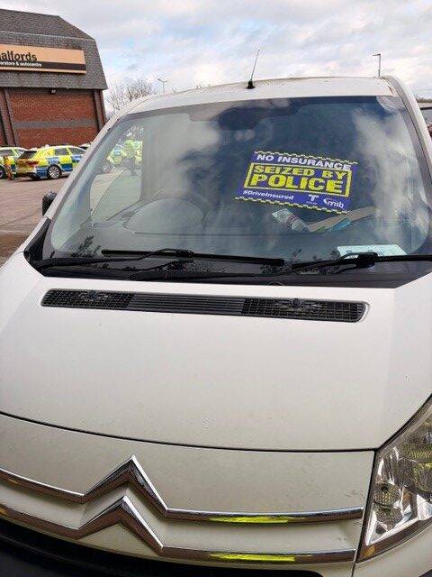 Vehicle stopped for an insurance check during Operation Considerate