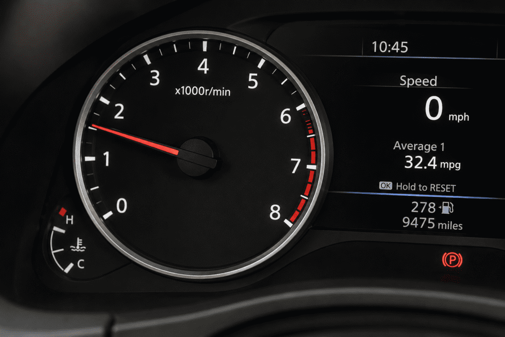 Dashboard rev counter