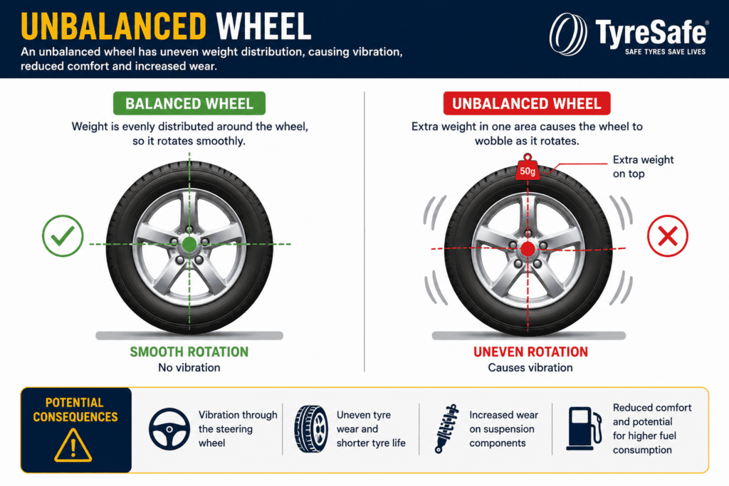 Unbalanced wheel diagram