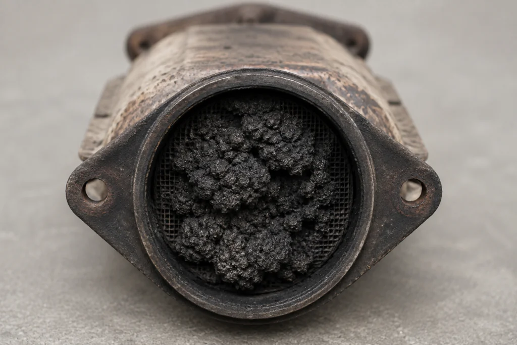 Clogged catalyst converter