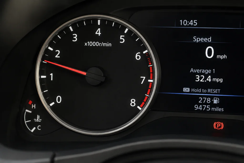 Dashboard rev counter